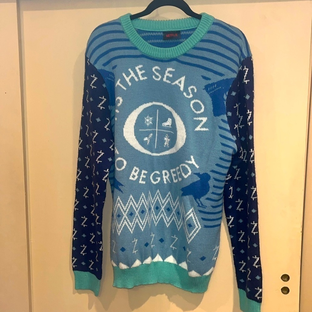 Ozark ugly Christmas sweater blue with dark blue size 2XL unisex item